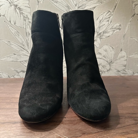 Black Suede Studded Heel Ankle Boots by MICHEAL Michael Kors - Picture 4 of 10